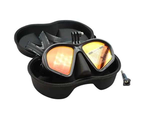 VISOR CRISTAL AMARILLO TIPO BATMAN - INCLUYE BASE DE GO PRO