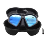 VISOR TIPO BATMAN VIDRIO AZUL - INCLUYE BASE PARA GO PRO