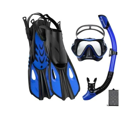 KIT SNORKELING 3 PIEZAS - VISORES - TUBO - ALETAS
