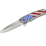 NAVAJA TACTICA PLEGABLE - DE SUPERVIVENCIA - BUCK USA - DISEÑO BANDERA EEUU