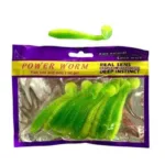 GOMAS POWER WORM 10 UNIDADES - FUNDA MORADA