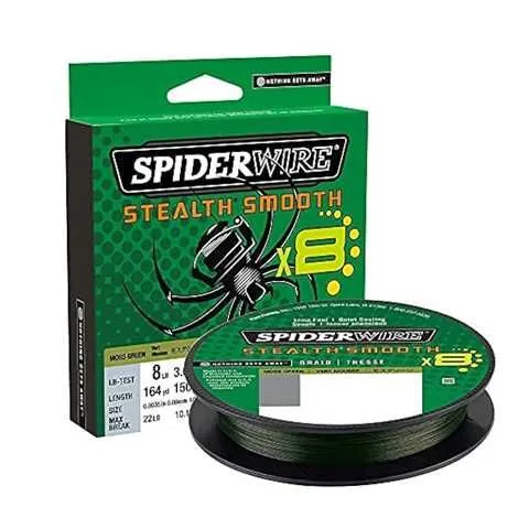 LINEA SPIDERWIRE STEALTH SMOOTH X8 MOSS GREEN 65 LB - 182 M - 0.43 MM