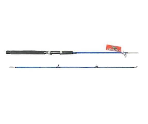 CAÑA CROCODILE - 180 CM - ACOPLE METÁLICO - AZUL
