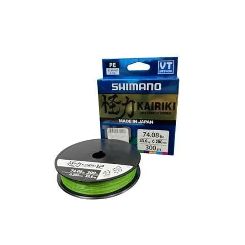 LINEA BRAID SHIMANO KAIRIKI 12 HEBRAS - 74.08 LIBRAS